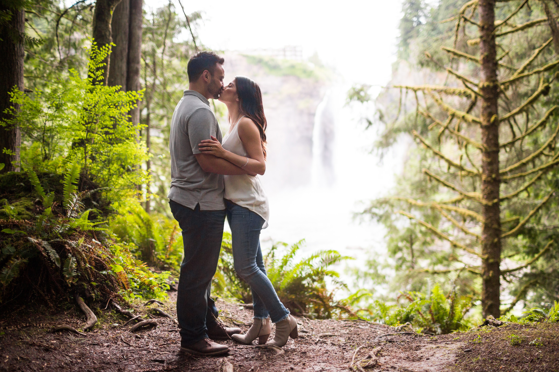 Snoqualmie Falls Engagement Photos