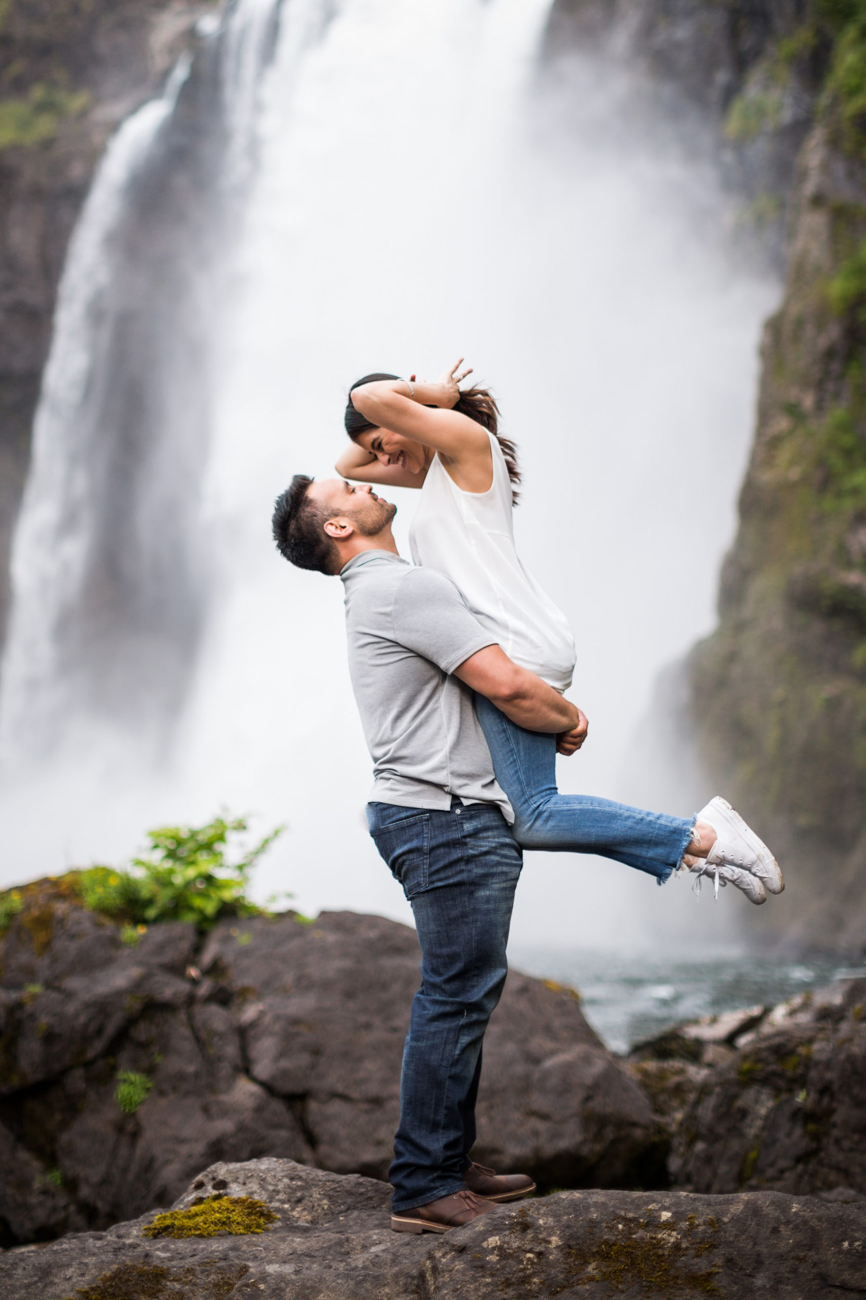 Snoqualmie Falls Engagement Photos