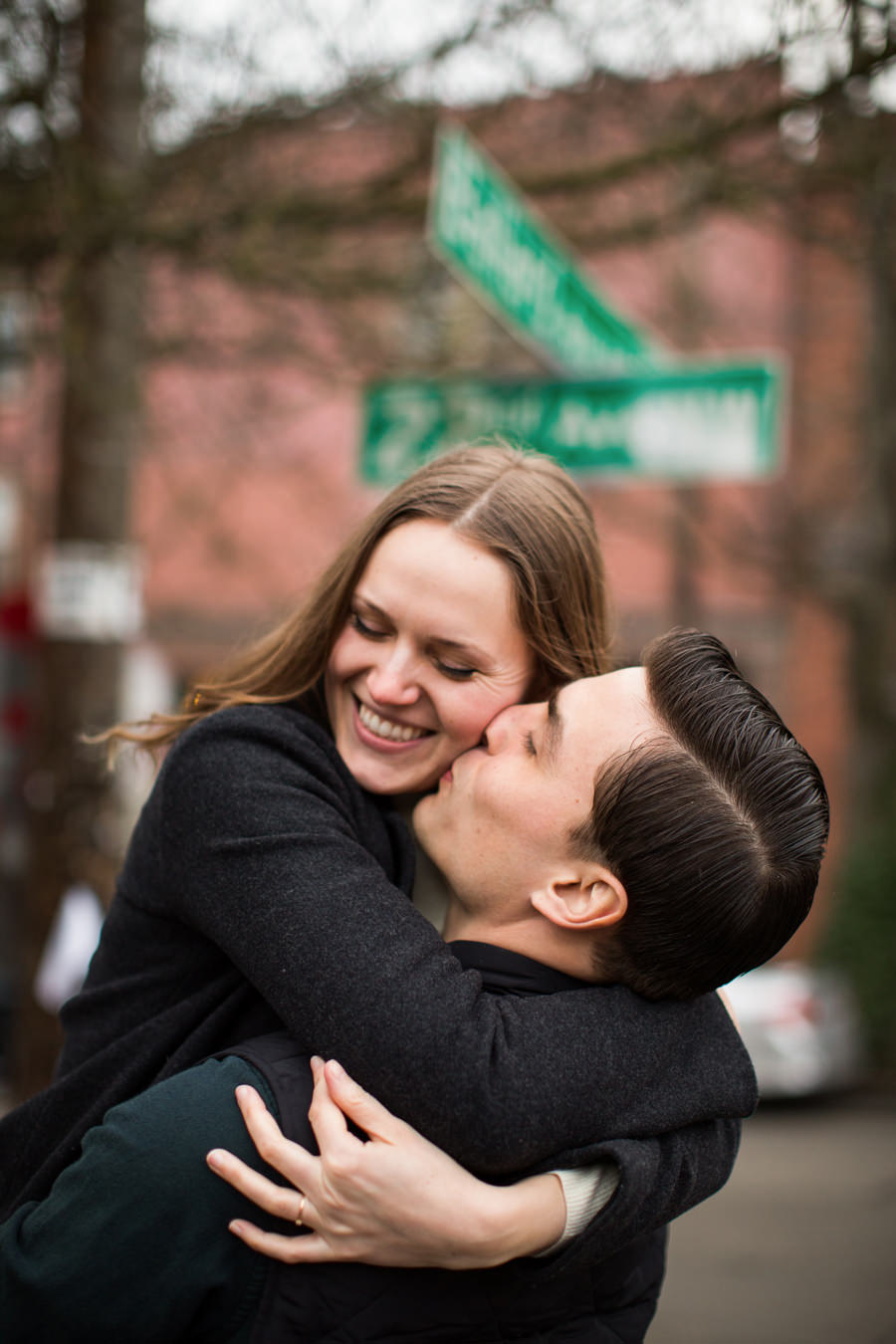 Downtown Ballard Engagement Photos