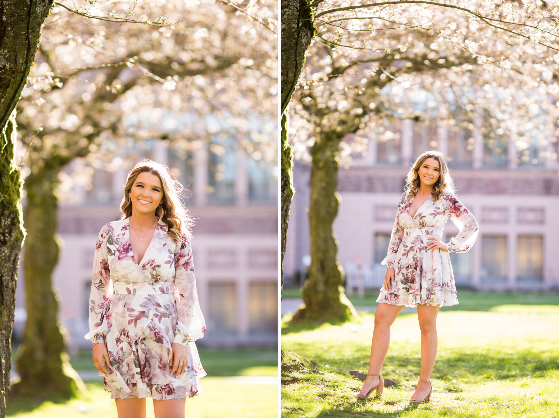 UW Cherry Blossoms Senior Photos