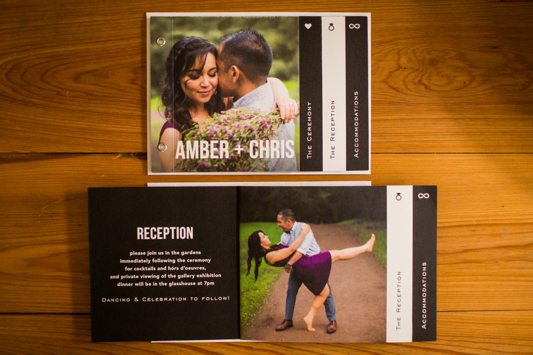 Chihuly Garden and Glass Wedding Photos Invitations