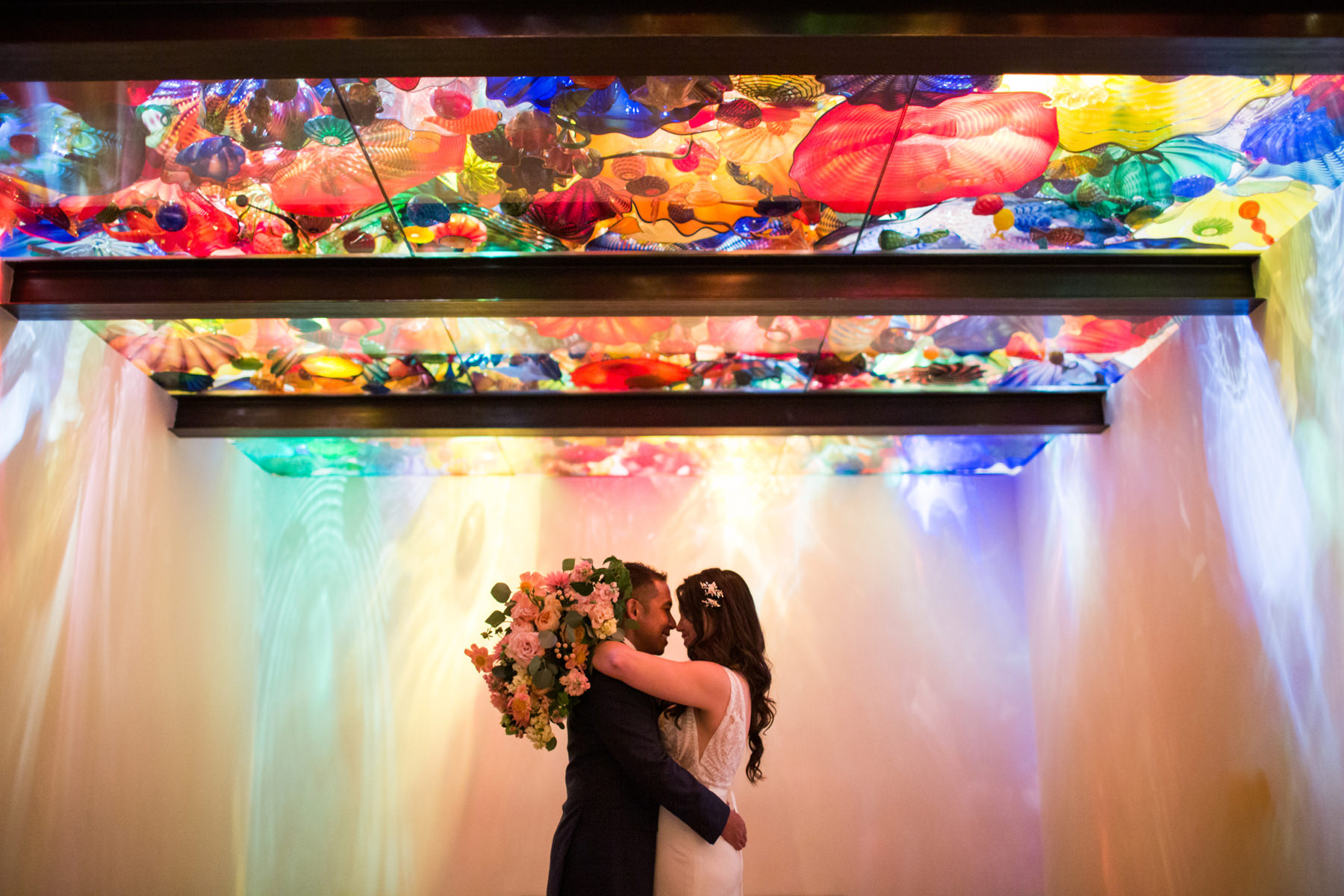 Chihuly Garden and Glass Wedding Photos