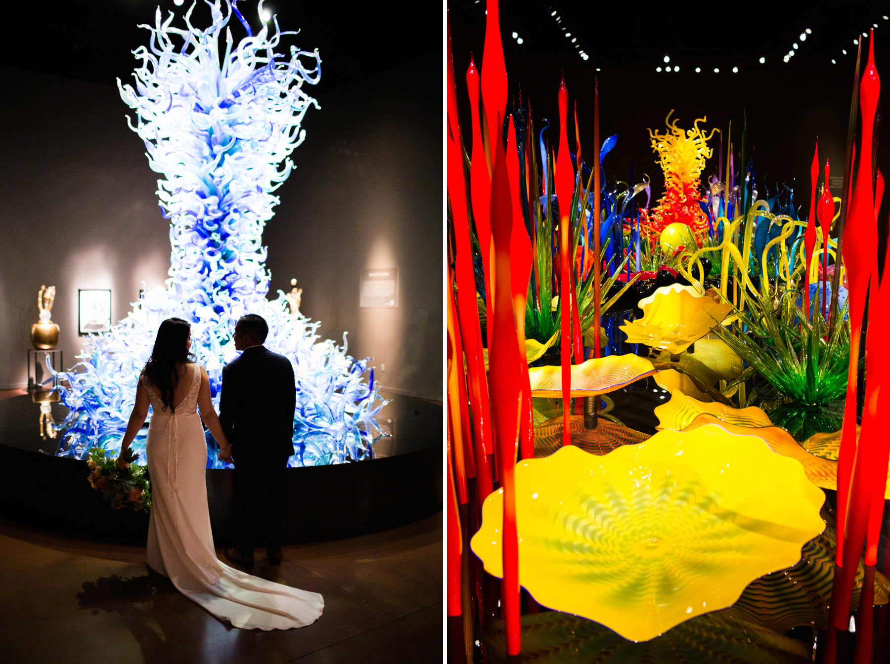 Chihuly Garden and Glass Wedding Photos