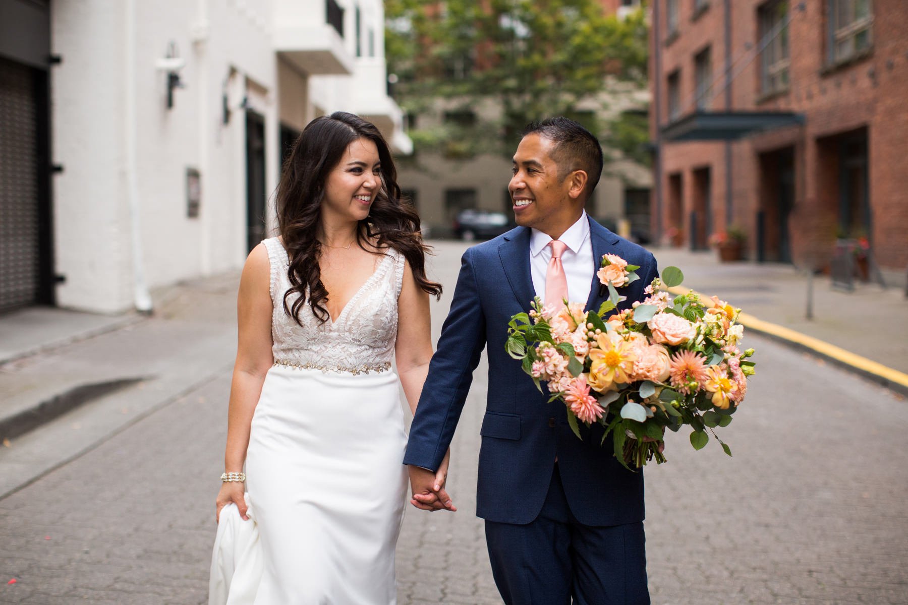 Chihuly Garden and Glass Wedding Photos Downtown