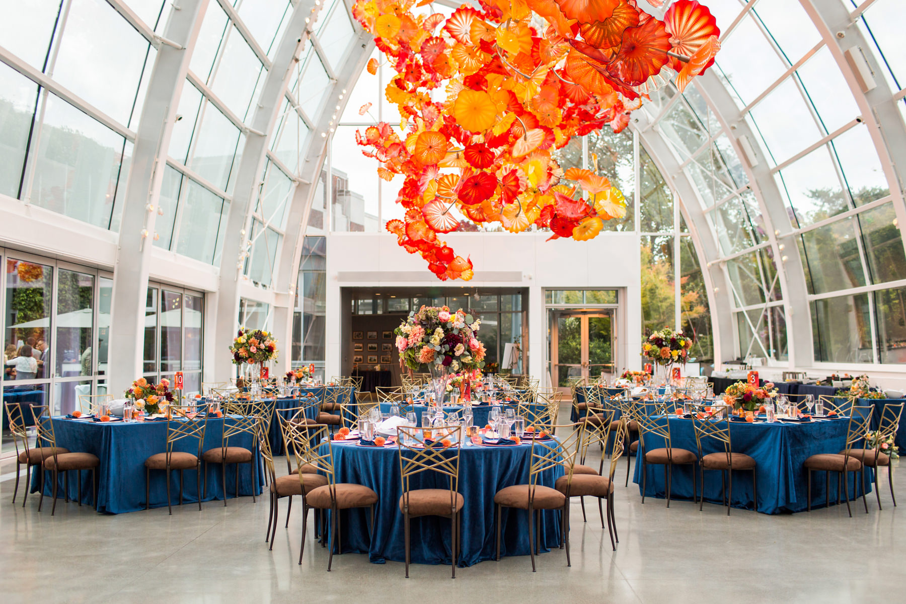 Chihuly Garden and Glass Wedding Interior Reception